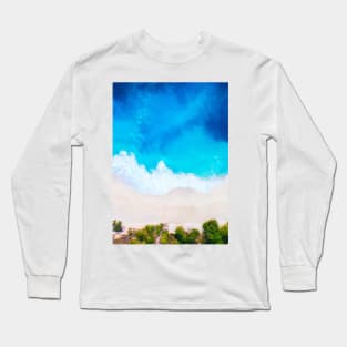 Seaside and wave #2. Sea foam. Aerial view Long Sleeve T-Shirt